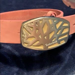 pink Timberland belt